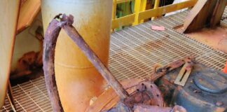 handwheel on the P-74 offshore platform that needed to be replaced