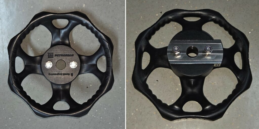 non-metallic handwheel on the P-74 offshore platform.