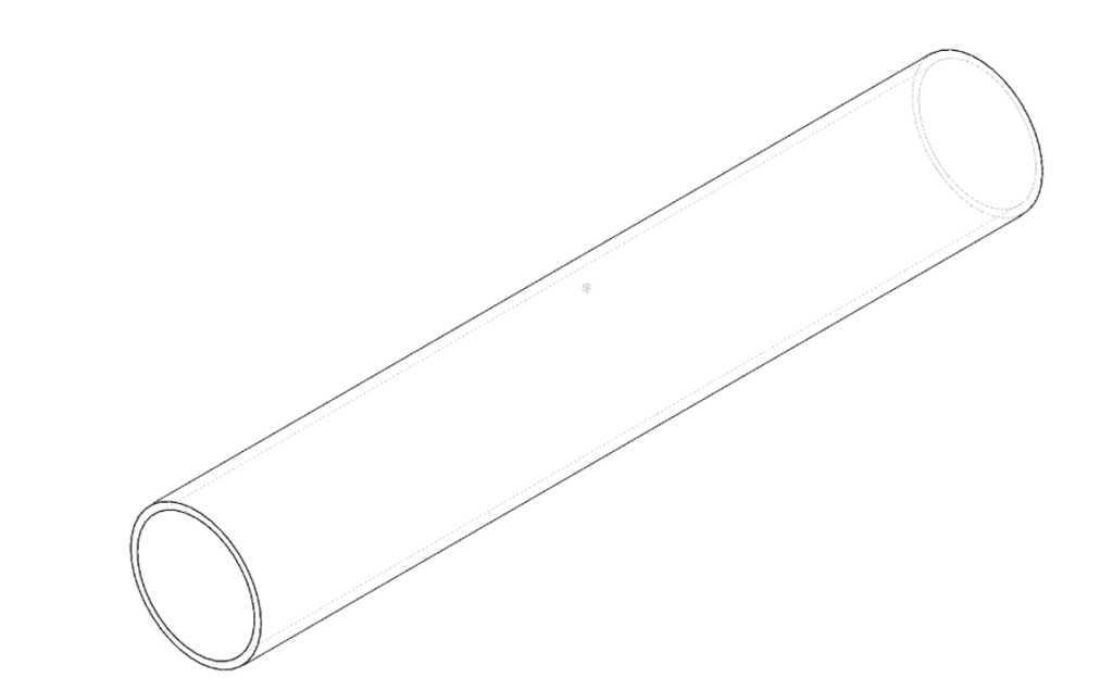 Figure 1. Tubular geometry investigated (show hole location)