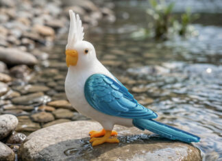 3D printed bird in different colors