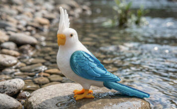 3D printed bird in different colors