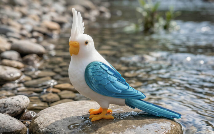 3D printed bird in different colors