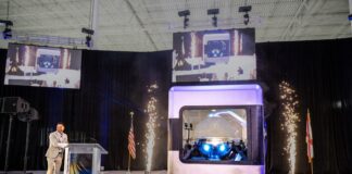 AMPERA produces its first 3D-printed nuclear reactor module AMPERA Founder and CEO Brian Matthews pulls curtain revealing the first full-scale 3D printed reactor module, featuring a fully 3D printed silicon carbide reactor core and reactor pressure vessel at a celebratory event at the company’s innovation center in Palm Beach Gardens, Fla. (PRNewsfoto/AMPERA)