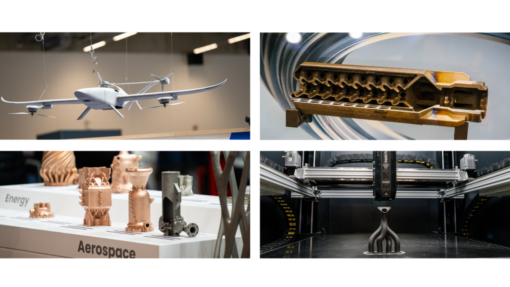 Examples of aerospace and defence manufacturing applications.
