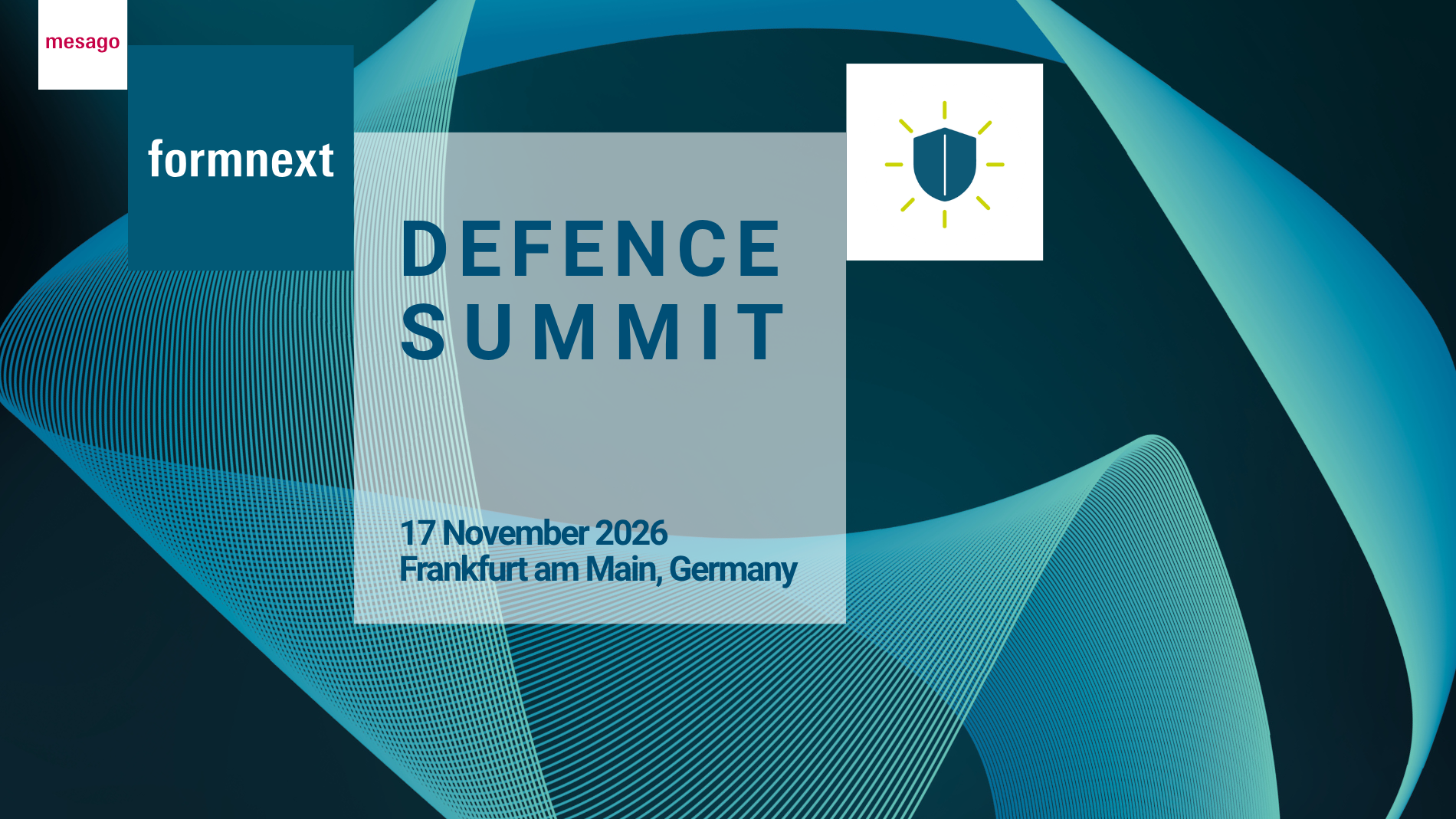 Formnext Defence Summit announcement for 17 November 2026 in Frankfurt.