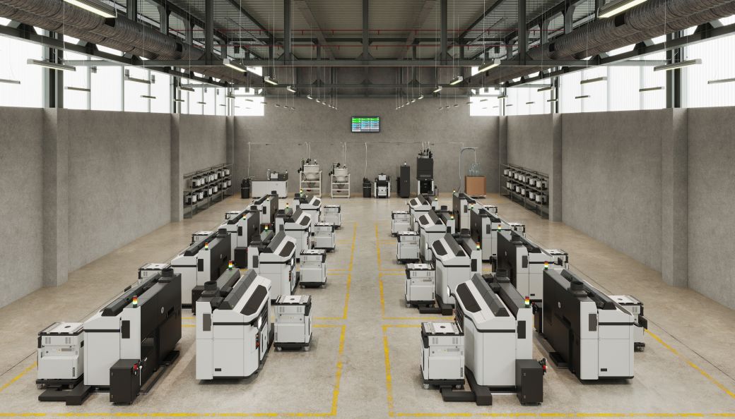 Factory with HP 3D printers