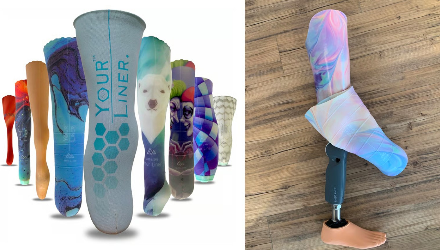 Your Liner, 3D printed silicone prosthetic liners, from individual patient scan data. Produced by Swiss company MotionTech (Source: MotionTech)