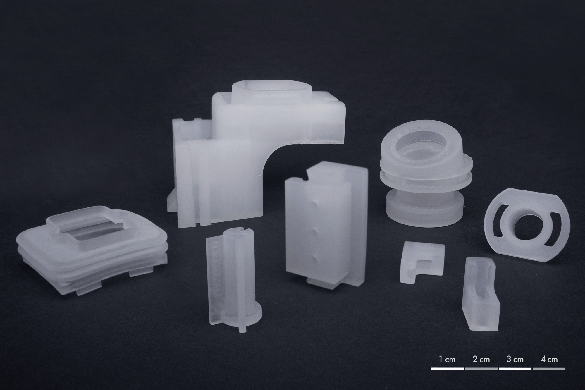 Applications of silicone 3D printing achieved by Spectroplast. Courtesy: Spectroplast.