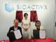 From left to right: UltiMaker CEO, Michiel Alting von Geusau, Member of Parliament and Guest of Honor Ms Tin Pei Ling, and BioactivX CEO, Dr Peili Teo, at the MOU signing.