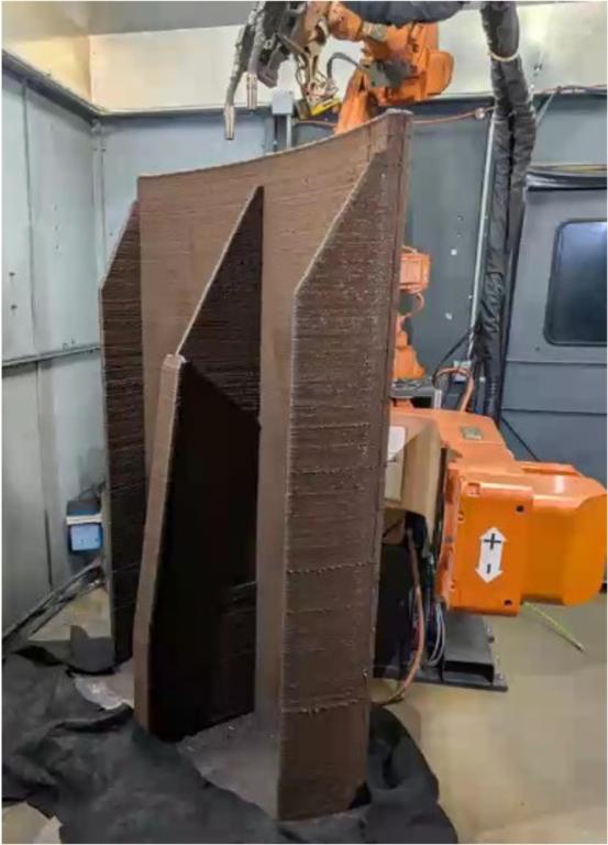 Full print of metal mold, with support ribs. Credit: ORNL, U.S. Dept. of Energy