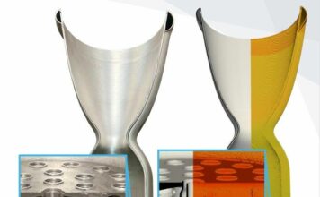 Image courtesy Velo3D. ©2026 Velo3D, Inc. All Rights Reserved. – Thermal simulation of an aerospace part