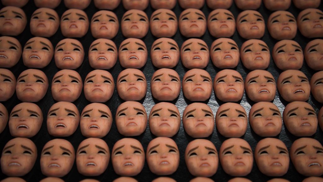 Visages imprimés 3D. LAIKA