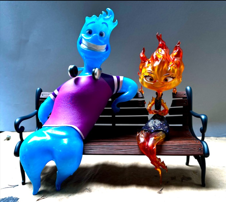 The characters of Disney Pixar’s “Elemental” brought to life thanks to 3D printing (DLP).